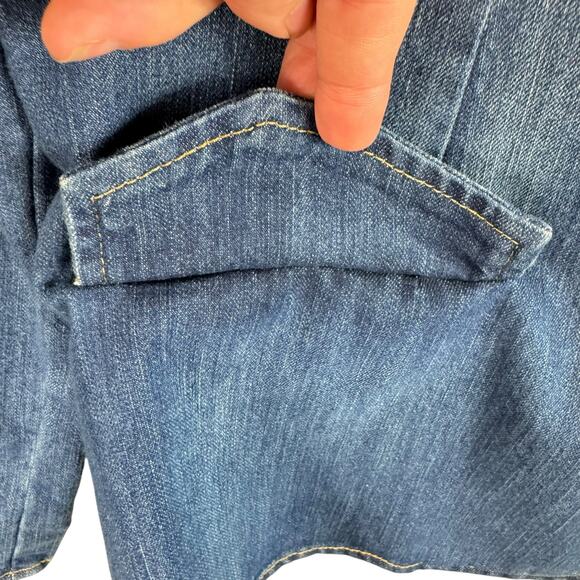 Route 66 Cotton Blend Medium Wash Button Up Collared Jean Jacket Stretch Size L - Picture 3 of 7